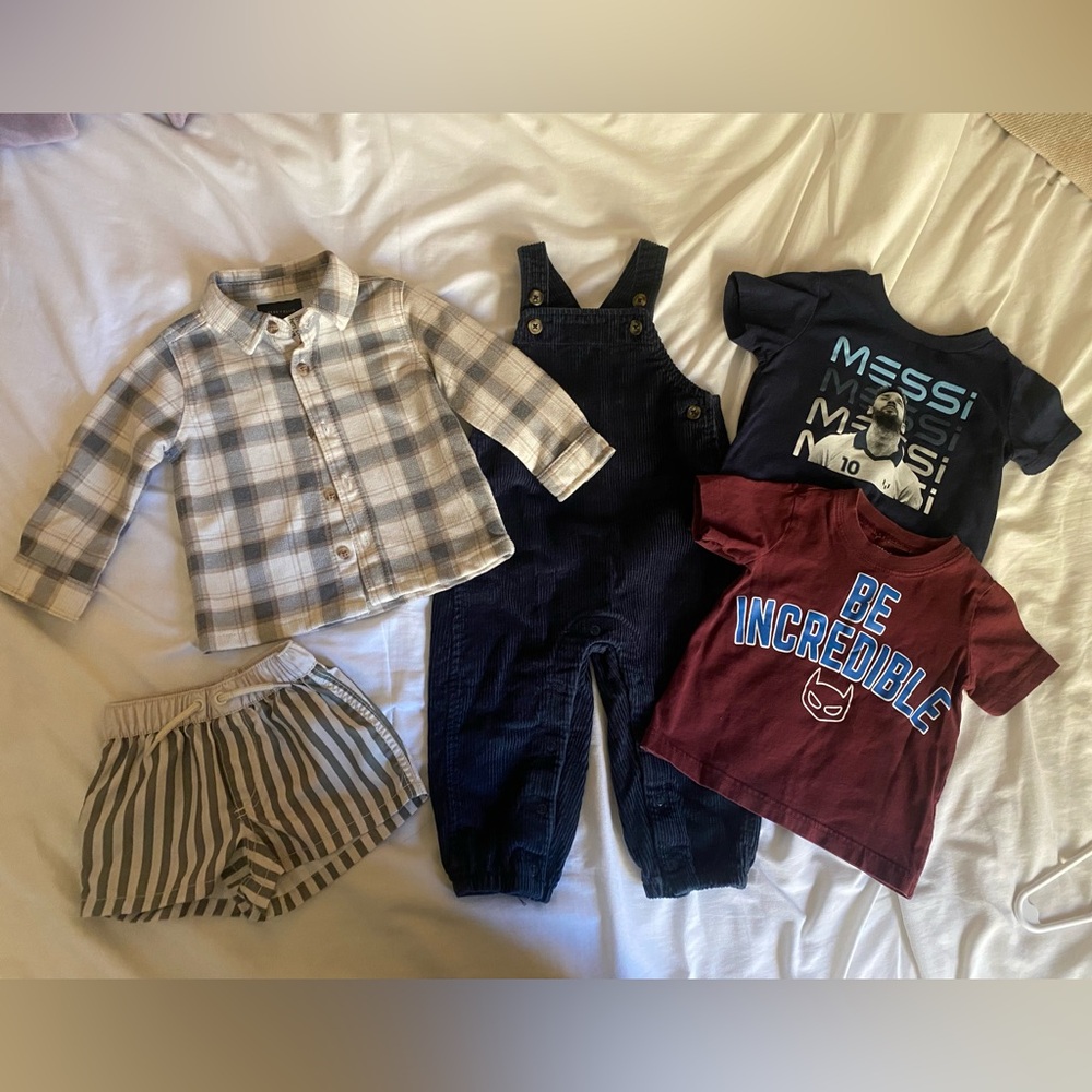 5 Piece Bundle - 12 Months Baby Boy Essentials 🩵✨